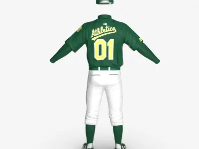 Baseball Player Outfit Athletics 2 3D model