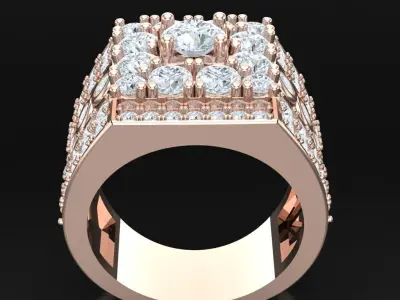 Luxury Men Rings Designs 4MR066 3D print model