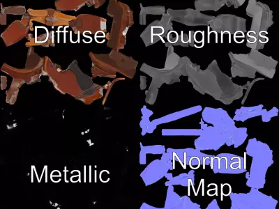 Brown Leather Saddle model pack Low-poly 3D model