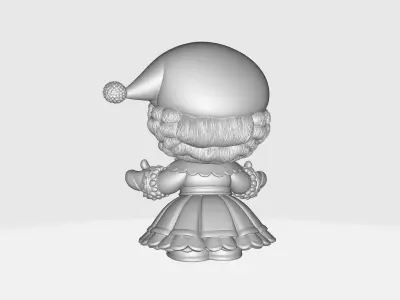 Mrs Claus Christmas Figurine Holiday Decor Christmas Granny 3D print model