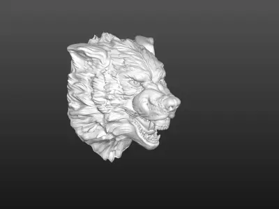 Wolf head 3D model buy