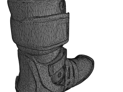 HighTech Performance Sport Boot Model Low-poly 3D model