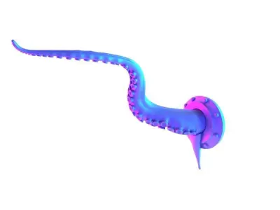 Pink Tentacle Wall Decoration toy 3D print model