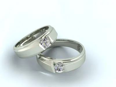 Luxury wedding ring 3D print model purchase