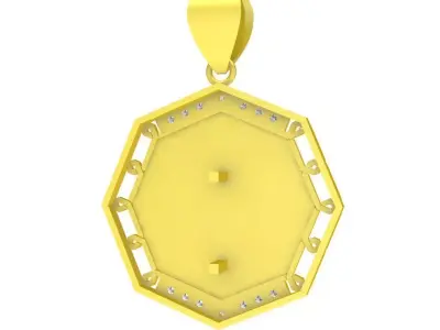 Luxury Virgin Mary and Child Religious Pendant 3D Model  116a 3D print model