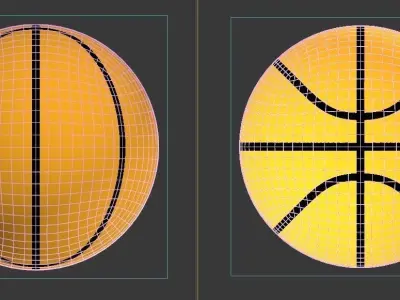 SPORT---BASKET---Ball basketball ball Free 3D model
