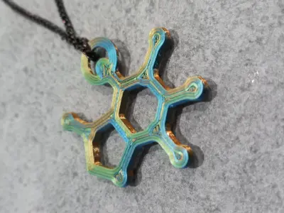 Caffeine Molecule 3D print model