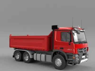 Mercedes-benzactros2641 dump truck 3D model