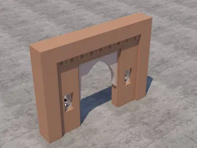Traditional Moroccan Door Marrakech 3D model