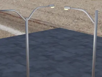 Light Pole Free low-poly 3D model