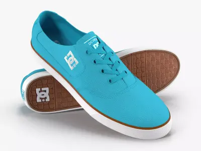 DC Shoes - Flash TX - Turquoise Low-poly 3D model
