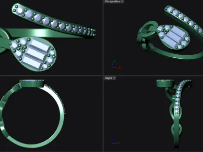 Chain Detailed Ring 3D print model