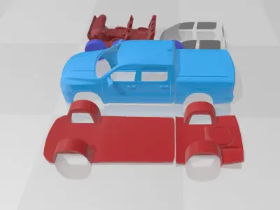 RAM 1500 REV 2025 - Separate Parts STL Model 3D print model