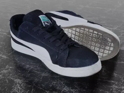 PUMA 3D SHOES - BASKET - SUEDE Low-poly 3D model