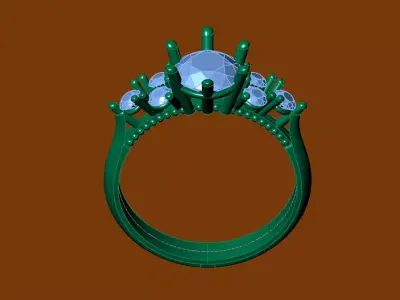 Luxury Diamond Womens Engagement Ring Jewelry 3D print model