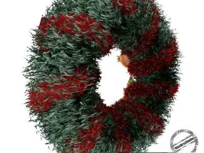 Christmas wreath 01 3D model