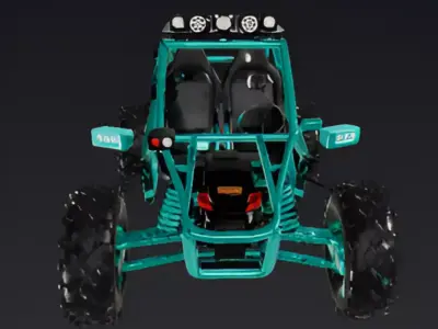 Rock bouncer Low-poly 3D model