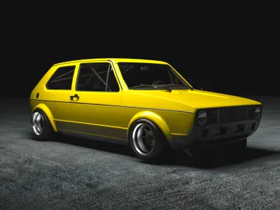 Volkswagen Golf Mk1 Racer 3D model