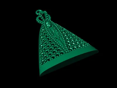Pingente Nossa Senhora Aparecida 3D print model
