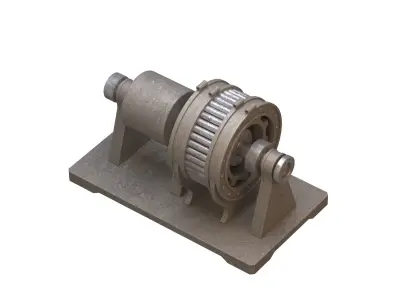 Industrial Electric Motor 3D model