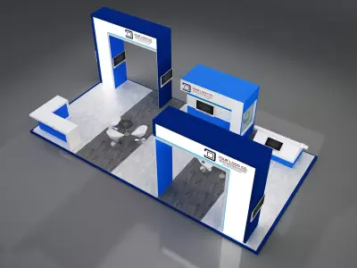 Booth Exhibition Stand a168 3D model