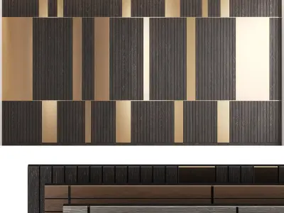 Decorative wall panel set 25 3D model