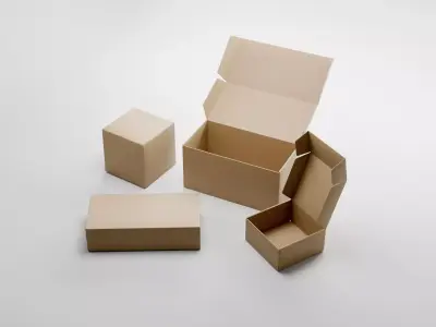 Packaging Boxes for Product mockups Rigged 3D model