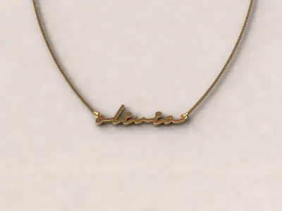 Custom Diamond Name Pendant OLIVIA 3D print model