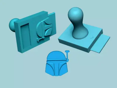 Stamp 101 Boba Fett - Fondant Decoration Maker Toy 3D print model