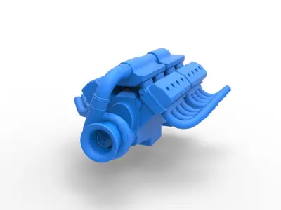 Engine 2 V8 Version 5 Scale 1 to 25 3D print model