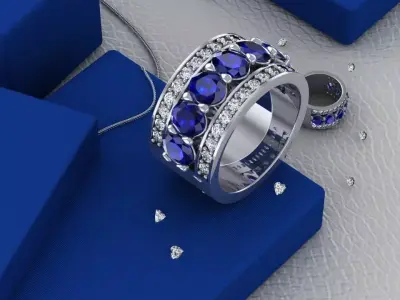 Wedding ring ready to print 3D print model