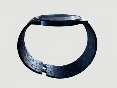 wrist watch Low-poly 3D model