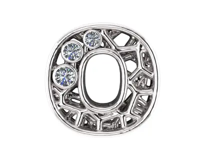 SIMPLE ALPHABET O PENDANT 3D PRINTABLE MODEL  3D print model