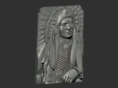 indian pendant 3D print model