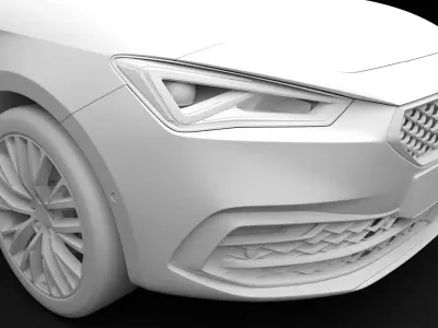 Seat Leon Sportstourer 2020 - High-Quality Blender Model 3D model