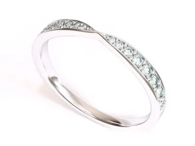 Tiffany Harmony Bead-set Diamond Ring 3D print model