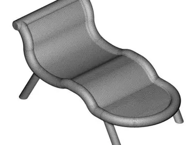 Stylish Lounge Chair 3D print model