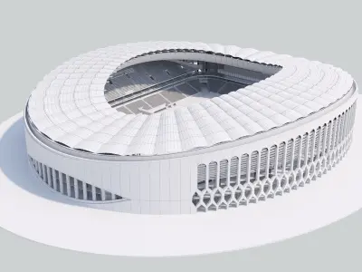 Stadium with roof 3D model