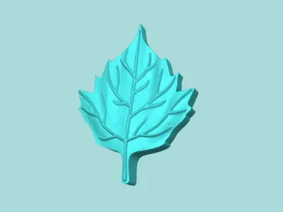 Sunflower Leaf 02 - Silicone Mold Maker - Template 3D print model