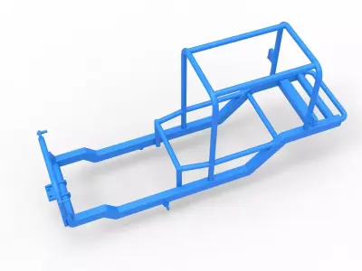 Frame of Vintage Supermodified stock car Scale 1 to 25 3D print model