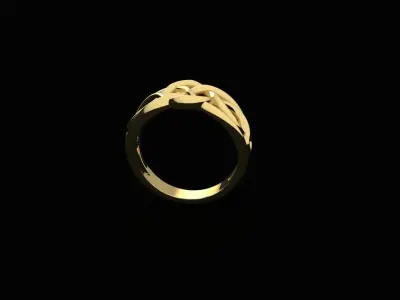 model8 celtic knot ring gold 3D print model