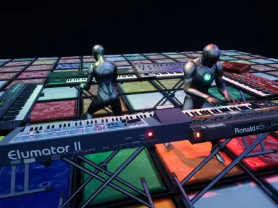 Synthesizers Collection for Unreal engine 3D model