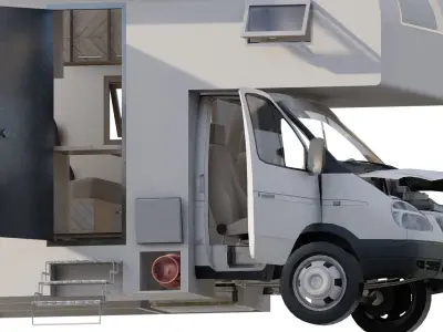 Detailed Generic MotorHome 3D model