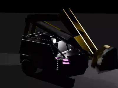 Epic Drill Car Armored Version Low-poly 3D model