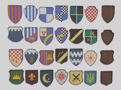Coat Of Arms Collection 7 Low-poly 3D model