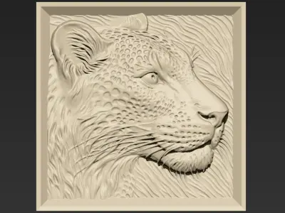 Leopard Head A3 3D print model