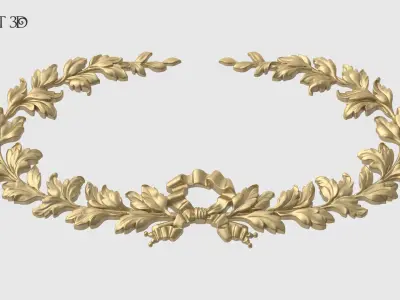 Oval Wreath 3D print model