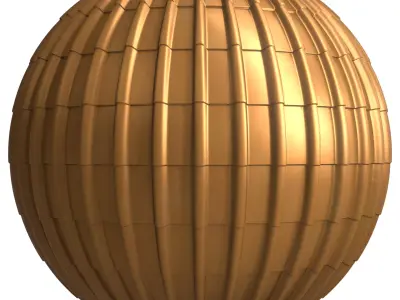 Roof Tile Materials 26- By 3 color Pbr By Sbsar 4k Low-poly 3D model