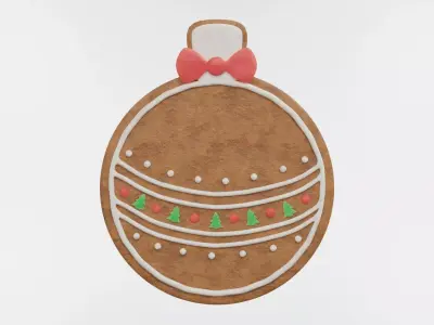 Gingerbread Christmas Cookie 14 3D model