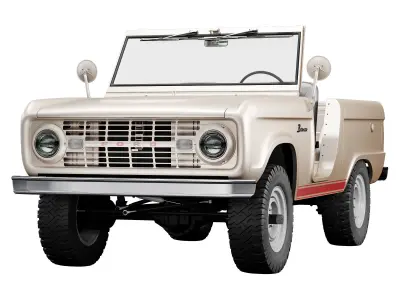 Ford bronco 1969 roadster U13 3D model